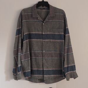 Striped Button-Up Shirt by Picante! Lg